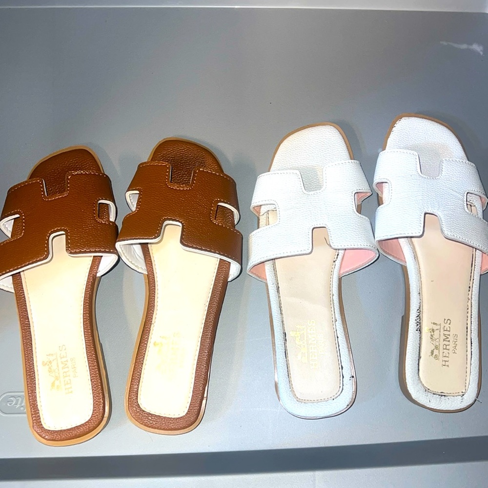 H Stylish sandals- white